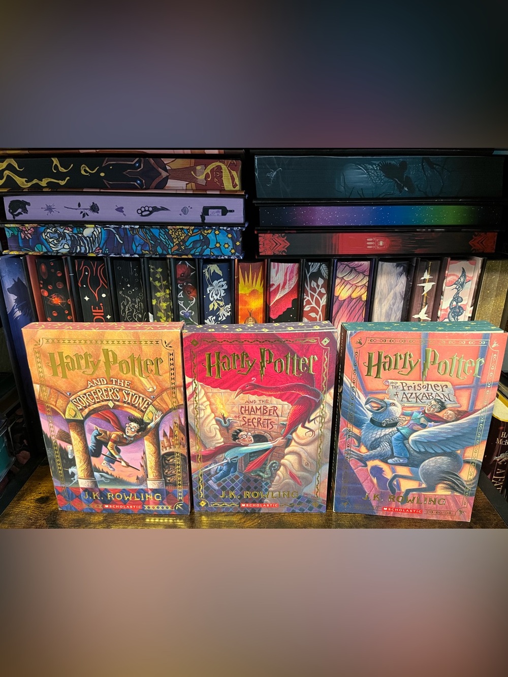 Harry Potter Deluxe Paperback Book Bundle Lot of 3 by J.K Rowling New